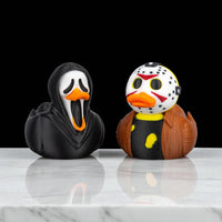 Jason & Ghost Cute Halloween Handcrafted Parody Fan Art Ducky - Gift for Coworker, Gift for Movie Fans, Halloween Gift Decor, Jeep Ducking