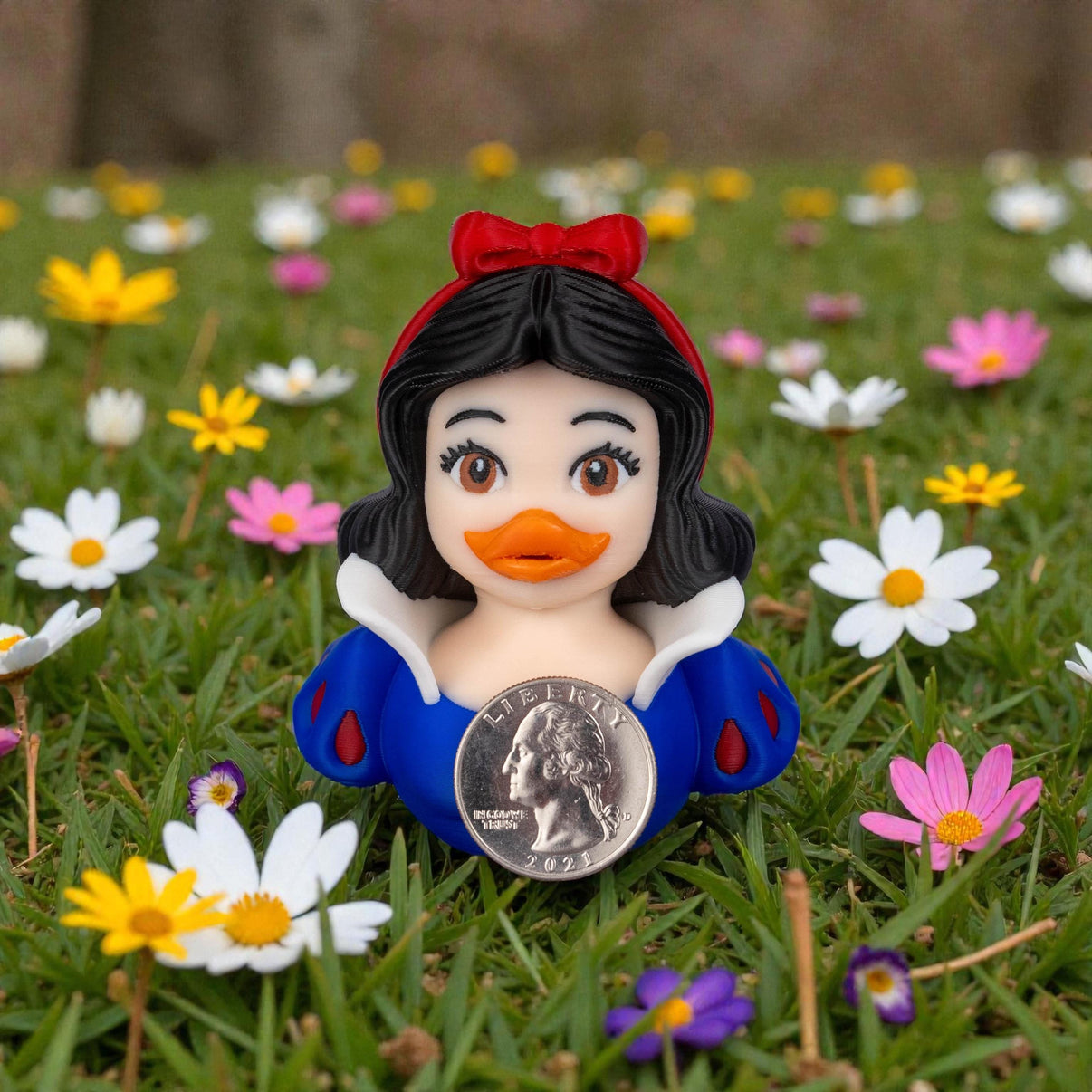 Snow White Ducky - Handcrafted Parody Figurine - Gift for Disney Fans, Jeep Ducking, Coworkers, Friends, Wife
